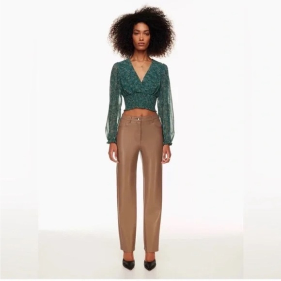 NWOT Wilfred Haridan Faux Leather Pants - Picture 1 of 17